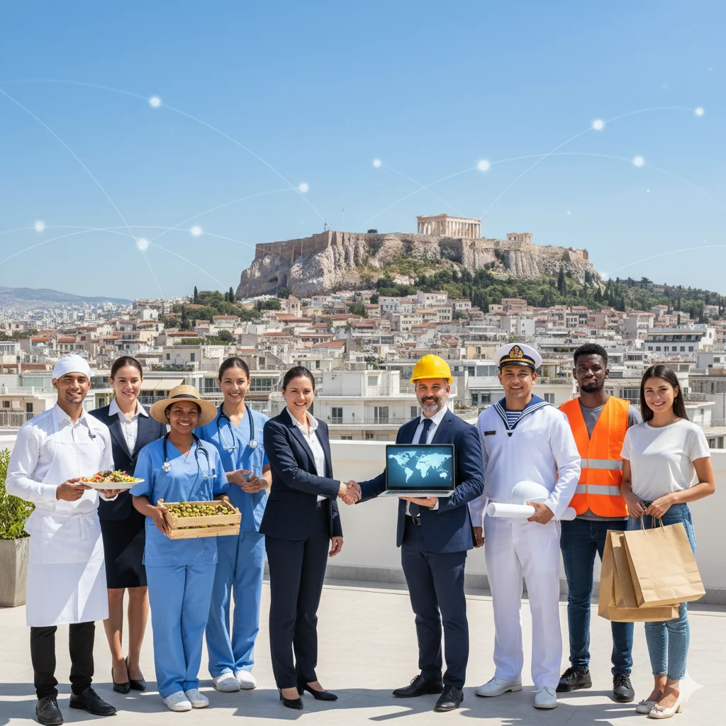 Workers across hospitality, healthcare and construction in Greece